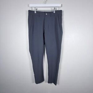 Mens &Collar Pants Charcoal Grey Slim Straight Side Zip Pocket 32x27